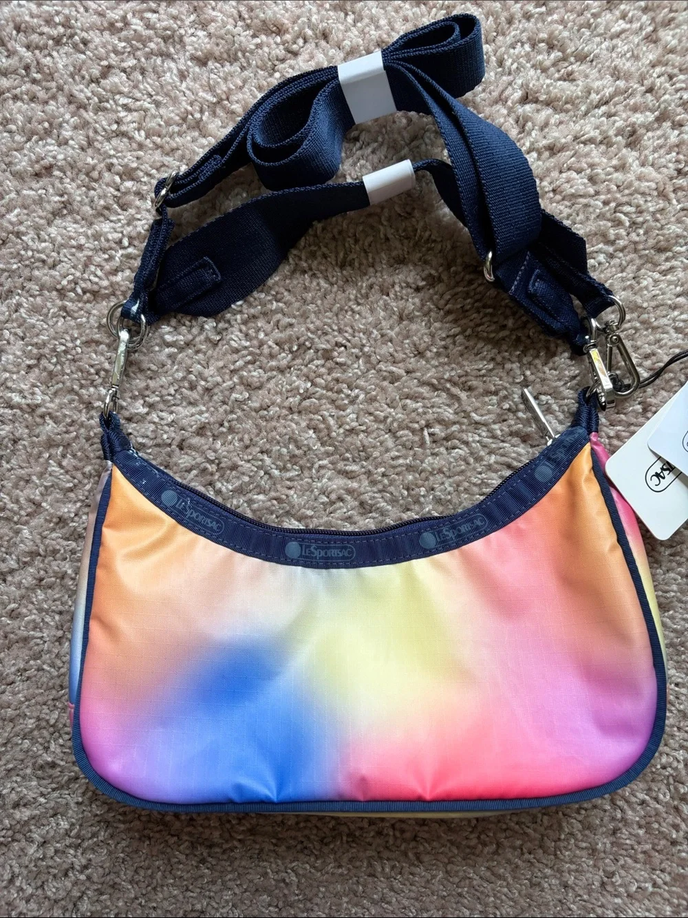 NWT Lesportsac Small Convertible Hobo Multi Gradient Shine